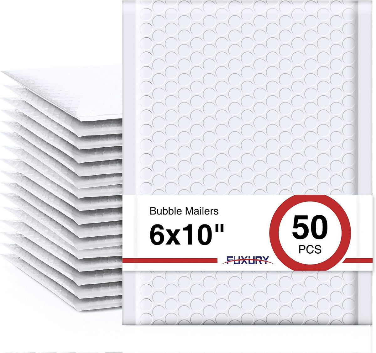 Bubble Mailers 6x10 Inch White 50 Pack Padded Envelopes #0