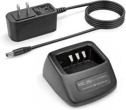 KSC-35S Rapid Charger Replacement for Kenwood TK-2400 TK-3400 2-Way Radio | Smart desktop charger perfectly fits