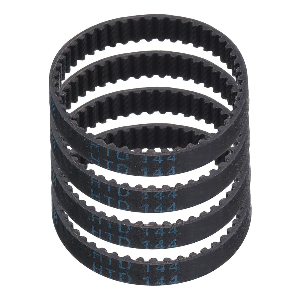uxcell 4pcs HTD-3M Rubber Timing Belt 48 Teeth, 144mm Pitch Length x 6mm Width x 2.4mm Height, Closed Loop Pulley Timing Belt
