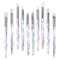 Eyeshadow Makeup Brushes, 10PCS Crystal Brushes for Eye Makeup Premium Synthetic Bristles Eyeshadow Blending Crease