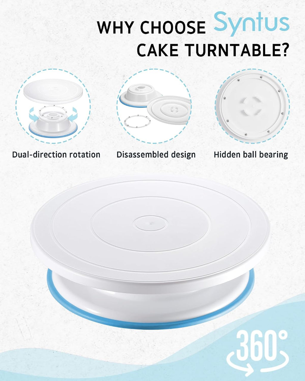 65 PCs Cake Decorating Kit with Cake Stand, Cake Baking Supplies