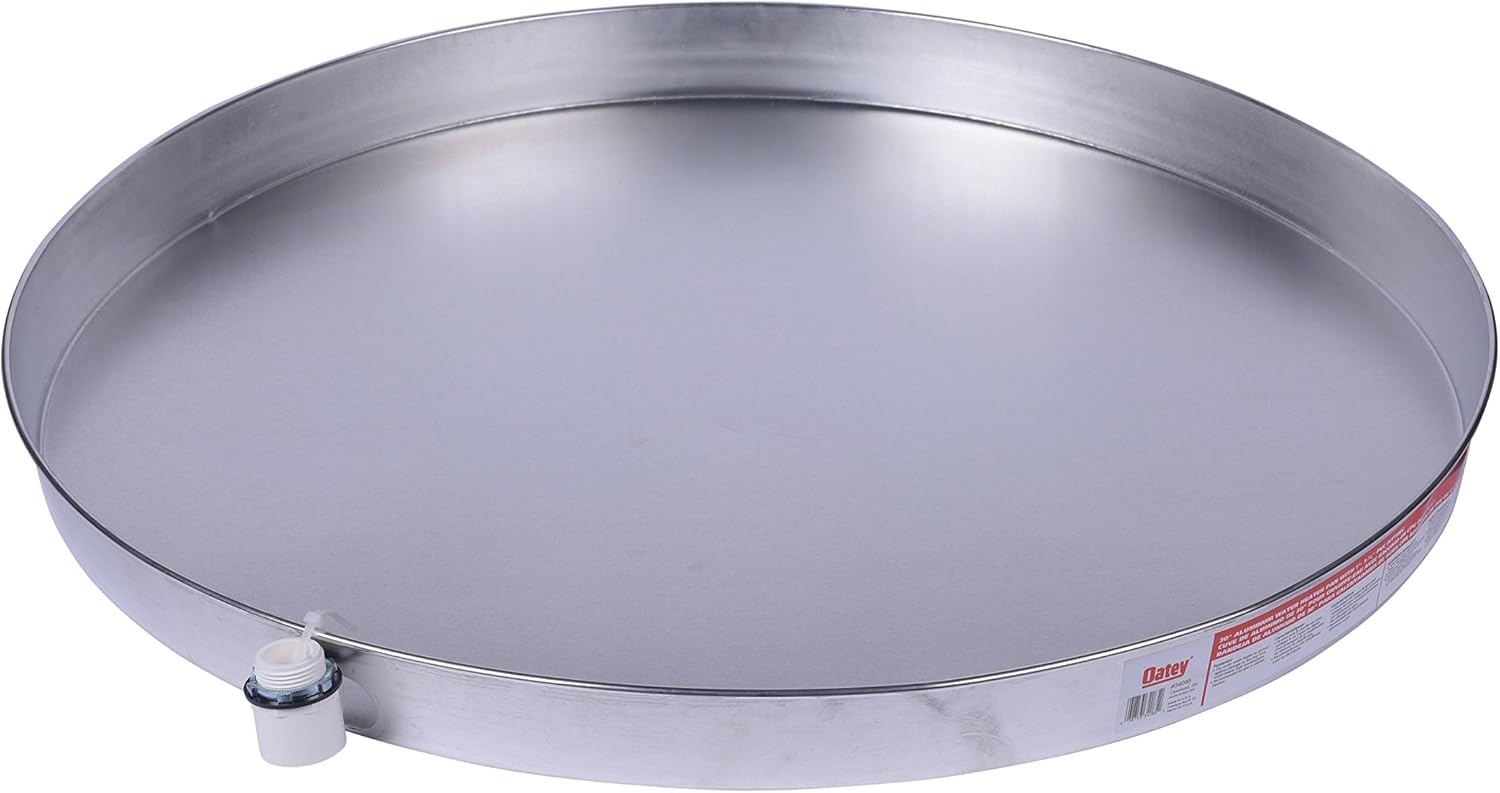 34085 30 in. Aluminum Water Heater Pan with 1 in. PVC Adapter