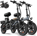 Folding Electric Bike for Adults, 14" Portable Commuter ebikes, 20-40 Mile Long Range, 500W Peak Motor, 20MPH, UL