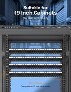 24 Port Cat6 Keystone Patch Panel 1U 19-Inch Rackmount