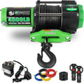4500 Winch 12V Electric ATV/UTV Winch with Synthetic Rope,2pcs Wireless Remote and Winch Stopper for Towing Jeep