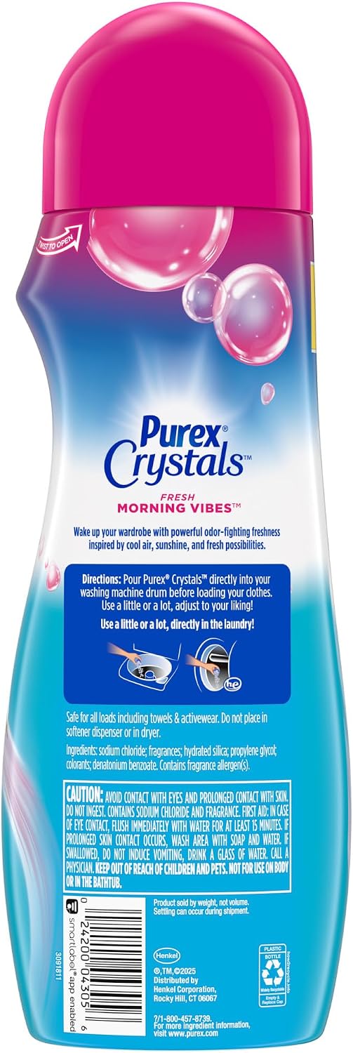 Crystals Fresh Vibes In-Wash Scent Booster, 21 Ounce, 4 Count