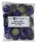 144 Oxygen Absorbing Beer Bottle Caps, 26mm US Standard Size Pry off Silver Crown Caps for Homebrew, PVC Free Purple