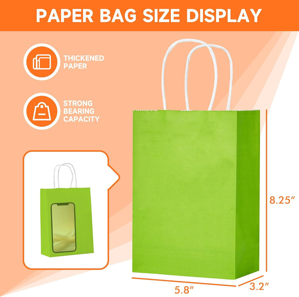 48Pcs Small Paper Gift Bags with Handles,5.8x3.2x8.25 Inch