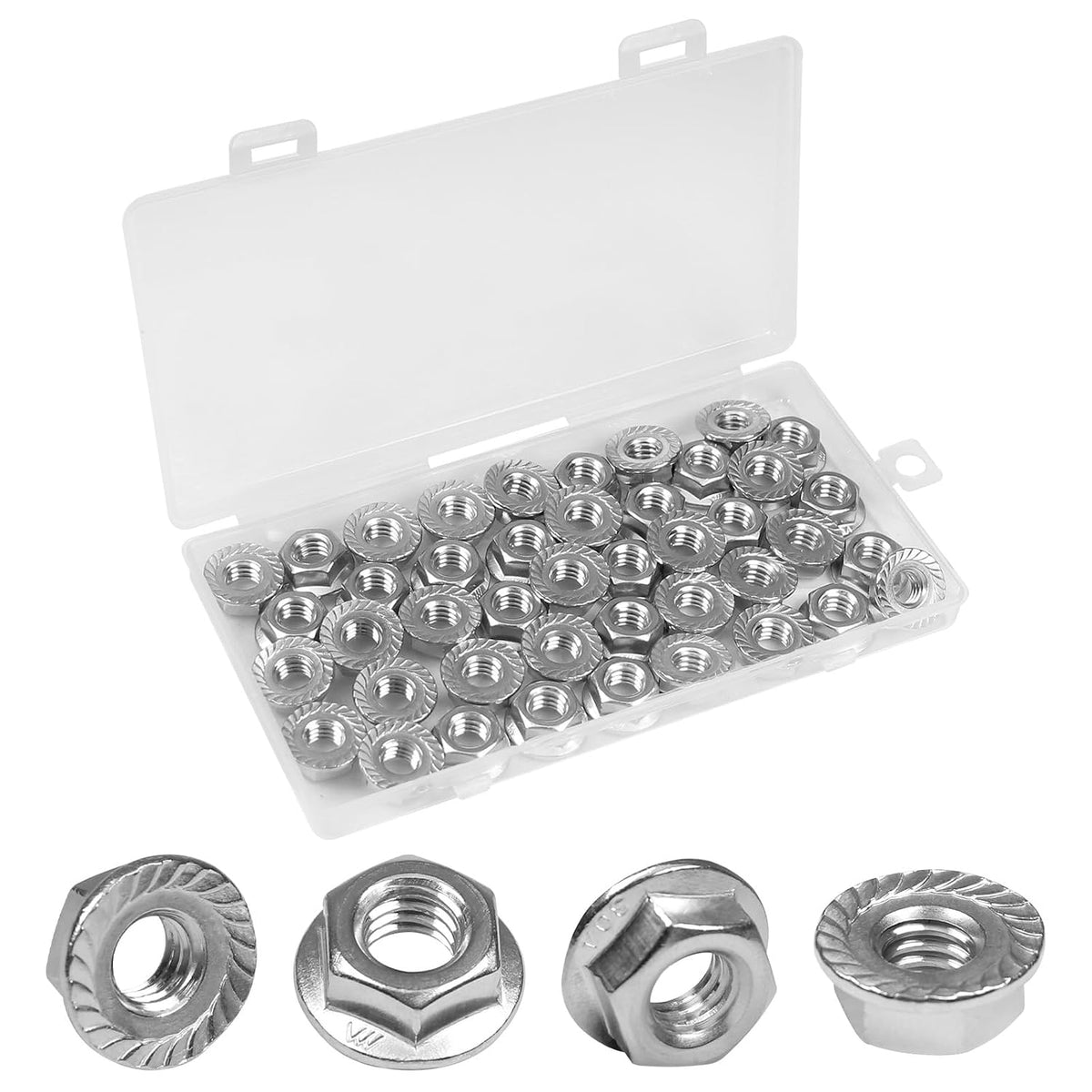 5/16-18 Serrated Flange Hex Nuts,5/16" Hexagon Flange Nuts