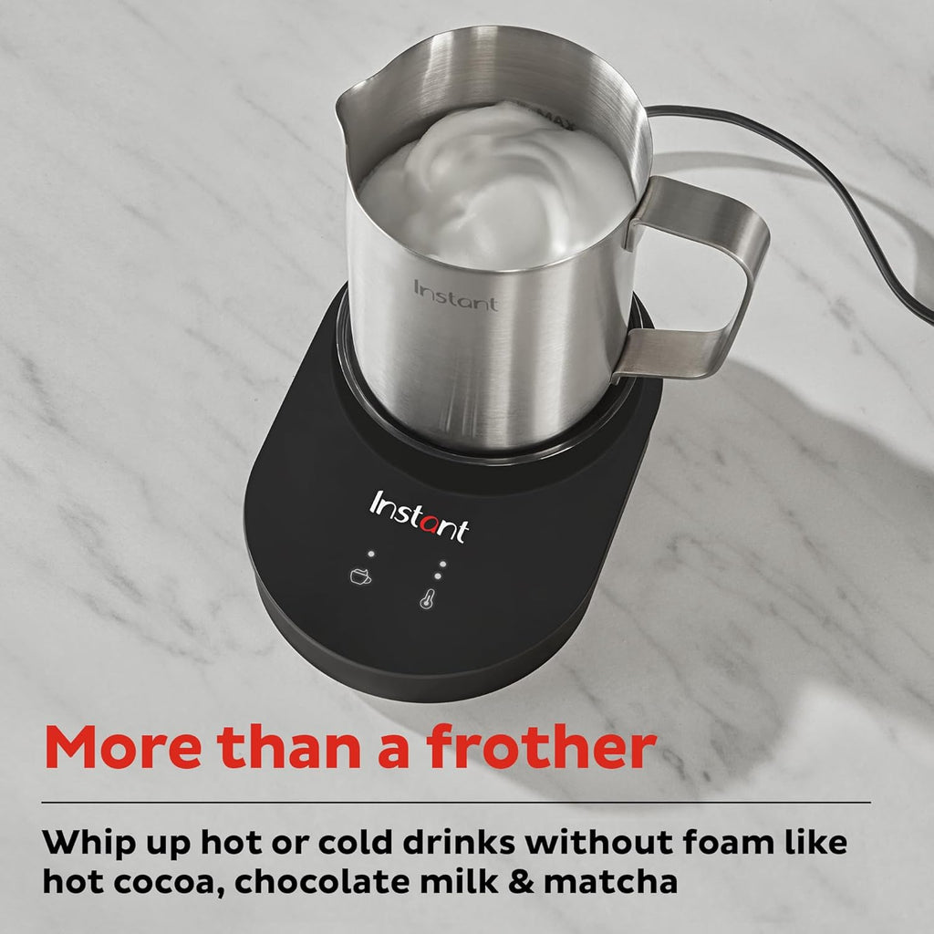 Pot Instant MagicFroth 9-in-1 Electric Milk Steamer and Frother, 17oz Stainless Steel Pitcher, Hot and Cold Foam