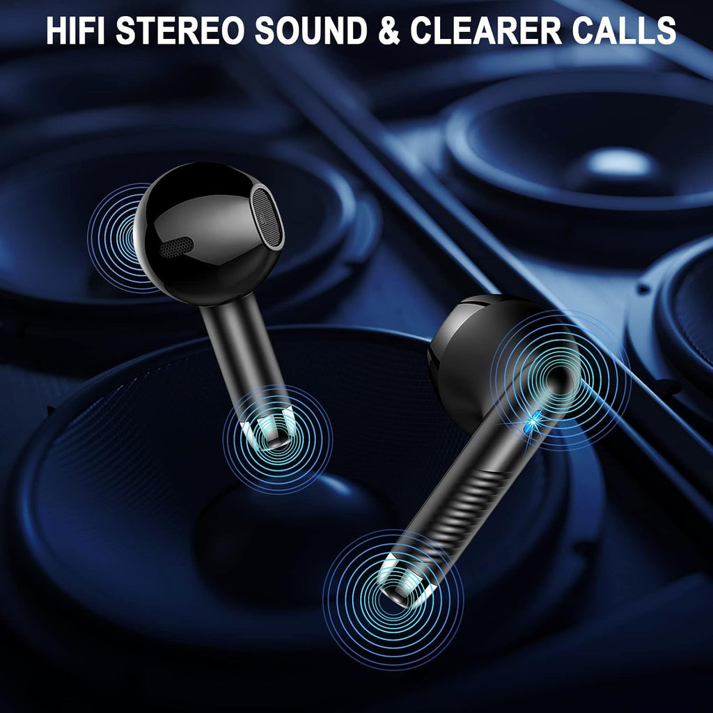 Wireless Earbuds, Bluetooth 5.4 Ear Buds LED Power Display Headphones Bass Stereo, Bluetooth Earbuds in-Ear Noise
