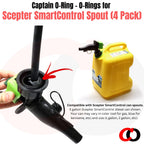 Captain O-Ring – Replacement O-Rings for Scepter SmartControl Gas Can Spout (4 Pack)