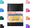 Black Poly Bubble Mailers 6x10 100 Pack Usable 6x9