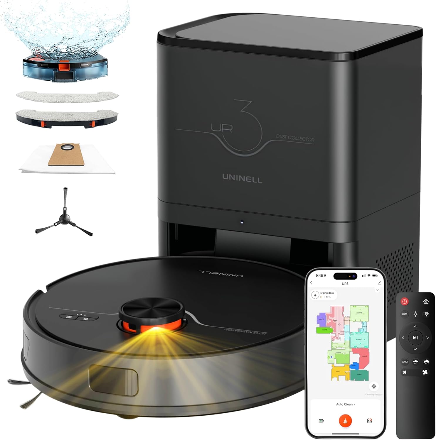Robot Vacuum and Mop 7000Pa LiDAR Self-Empty Station | Robot Vacuum Ultra quiet cleaning, Alexa voice control