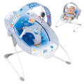 Baby Bouncer Seat & Rocker with Music for Infant 0-6 Months, Blue | 6 Melodies, Fun Vibration, 3-Point Harness