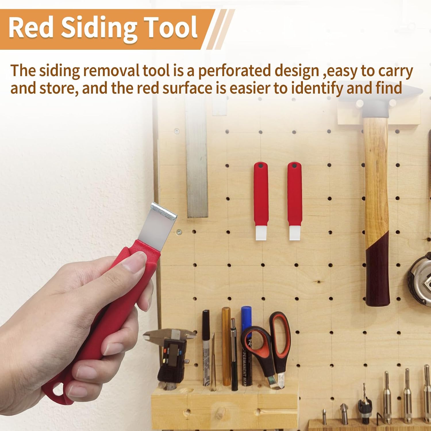 Vinyl Siding Removal Tool Fits for Reattach Siding Repair, Red