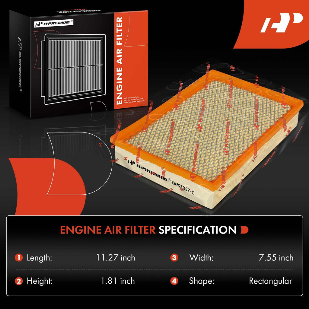 A-Premium 2-PC Engine Air Filter Compatible with Ford & Lincoln & Mercury