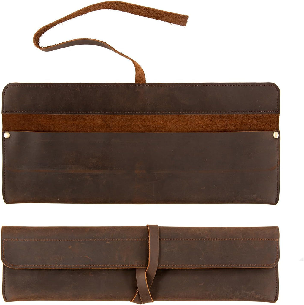 Leather Chef Knife Sheath,Single Chef Knife Case Bag Roll for Traval,Sheaths for Chef's Kitchen knives,Tool Organizer