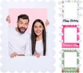 32 x 24 inch Extra Large Blank Photo Booth Props Frame for Selfie Birthday DIY Frame with Writable Speech Bubble