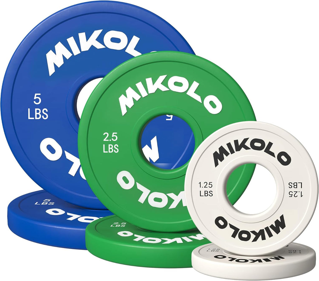 Change Weight Plates 1.25LB 2.5LB 5LB Set Fractional Plates Set Bumper Plates for Cross Training Fit 2 Inch Barbells