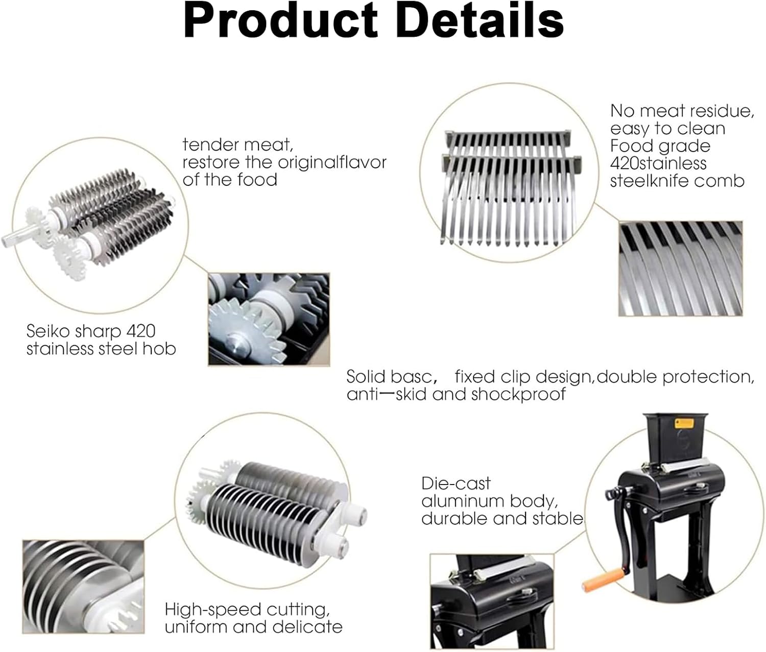 Commercial Meat Tenderizer Cuber, Manual Meat Cuber Tenderizer, Blade Meat Tenderizer Tool