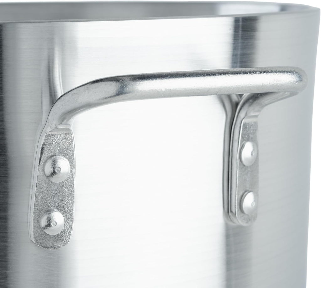 6.0mm Aluminum Stock Pot, 32-Quart | Heavy-duty, Riveted handles, Great for Stocks, Soups, Pasta and Batch Cooking