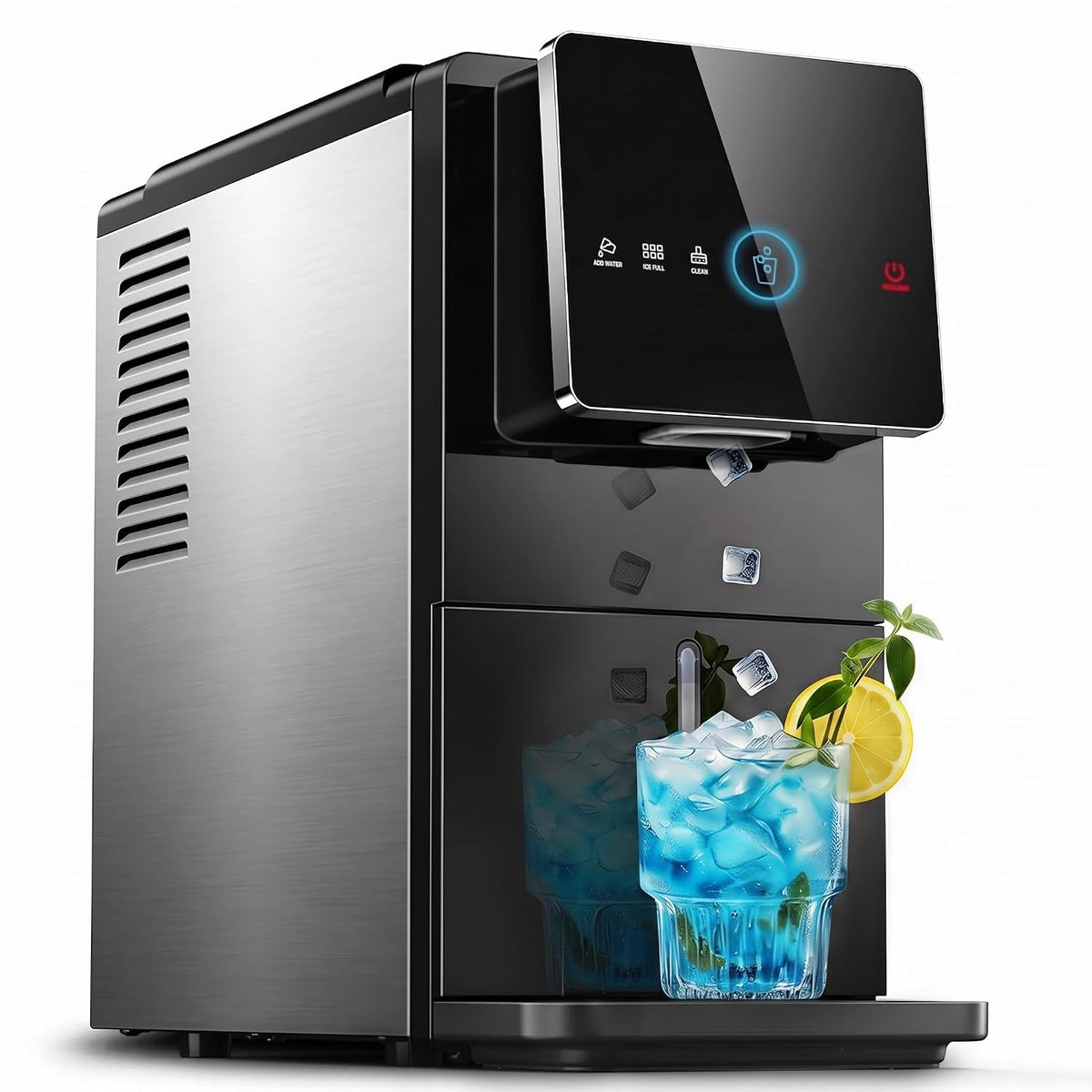 Nugget Ice Maker Countertop, Auto Drop Ice, 40 lbs/24H