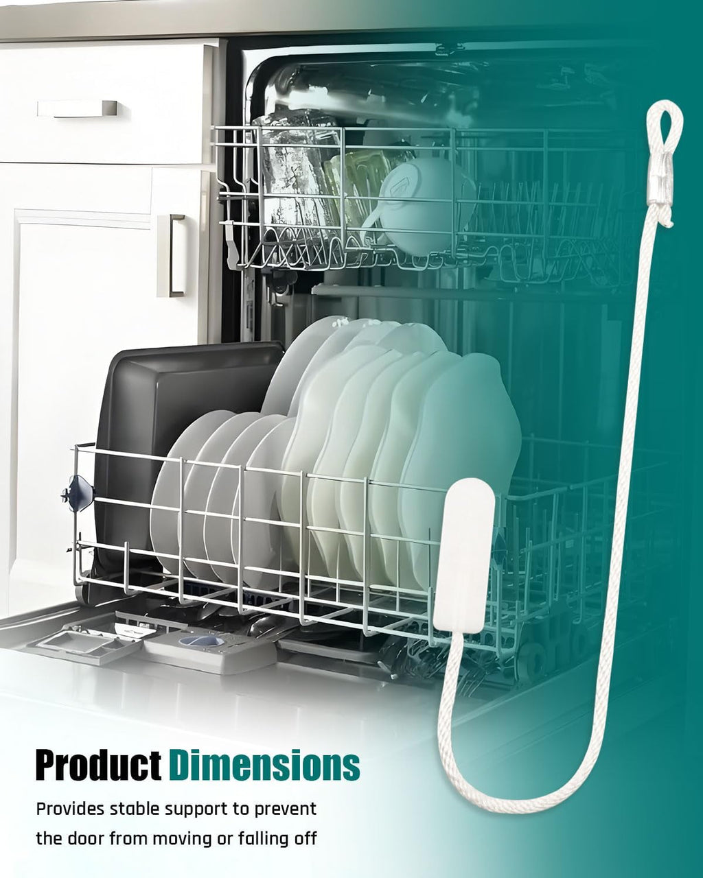 3 Pack DD81-02301A Door Rope Fit for Samsung Dishwasher Dishwasher