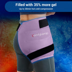 Hip Ice Pack Wrap for Sciatica Pain Relief, Purple (S/M)