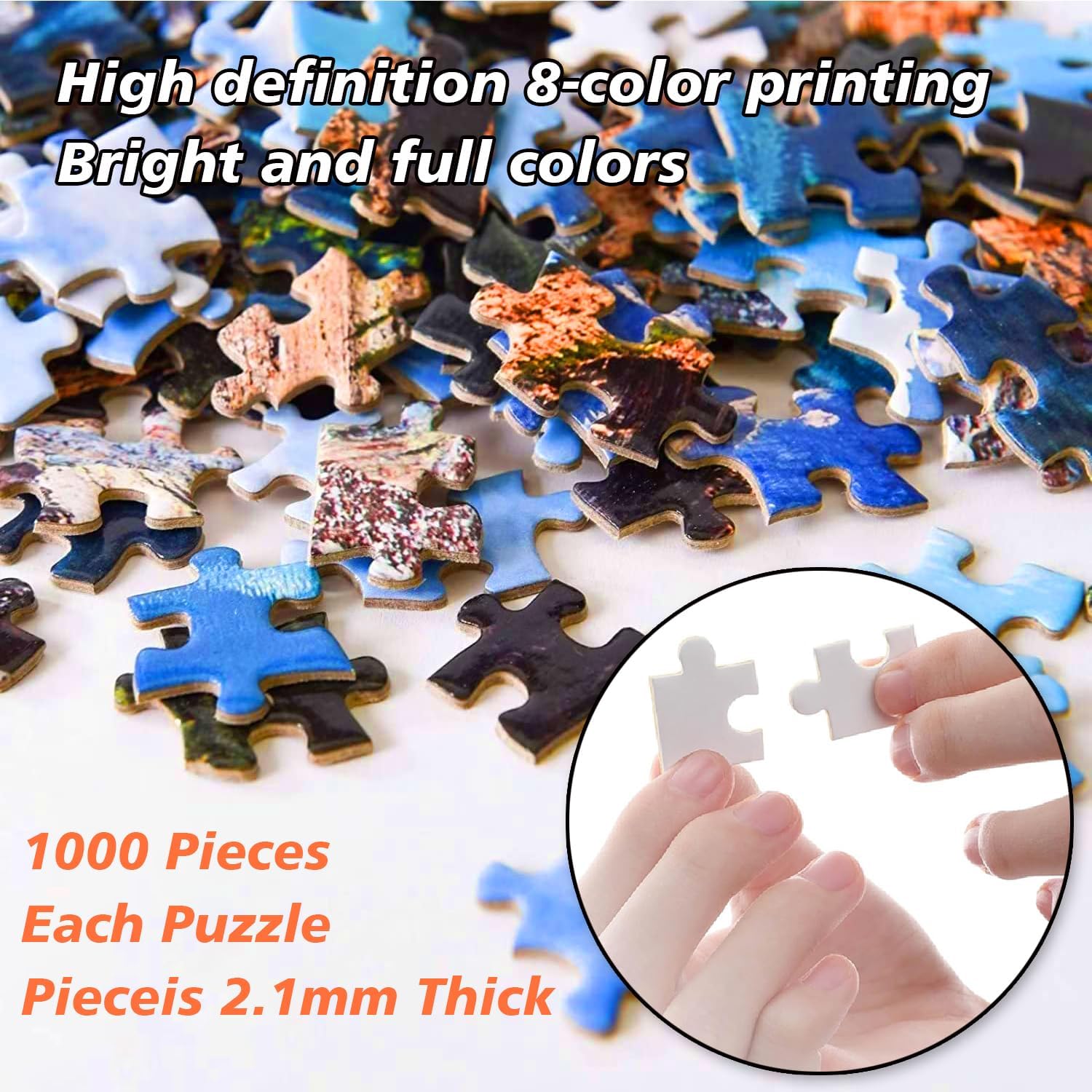 1000 Piece Jigsaw Puzzles for Adults, Funny Colorful Zebras in Suits, Quirky Animal Pop Art Puzzle, Vibrant Family