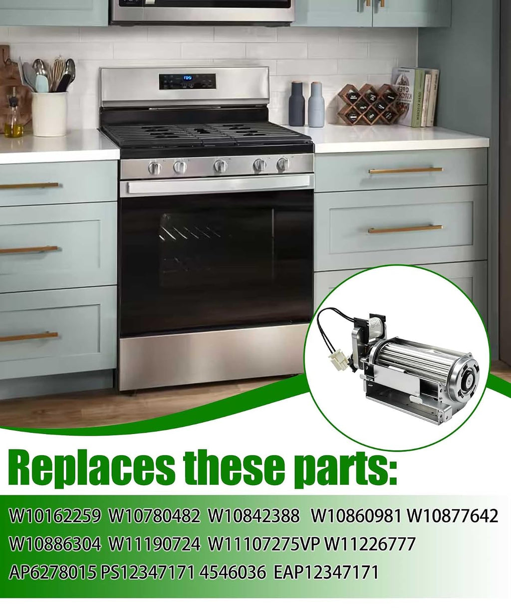 W11107275 Cooling Fan Blower Motor Compatible with Whirlpool JennAir KitchenAid Maytag and Kenmore Range Oven, W10162259 W10886304 PS12347171 AP6278015 EAP12347171 4546036