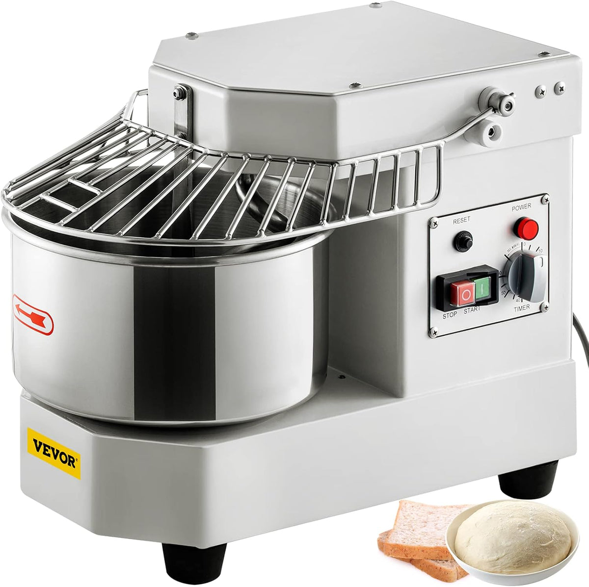 8.5Qt Commercial Food Mixer Timing Function 450W Commercial Mixer