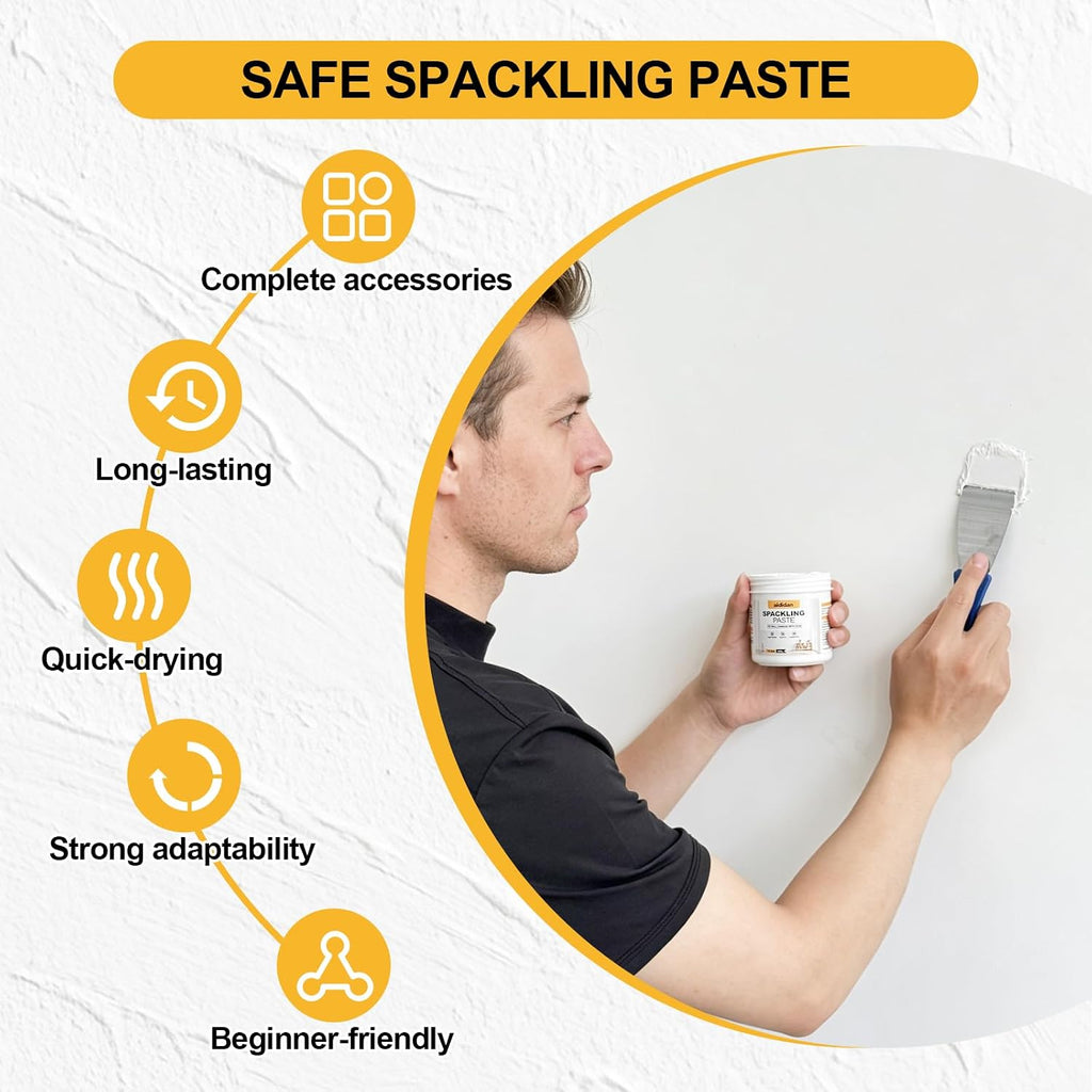 Drywall Repair Kit 12.2 Oz Wall Patch Repair Kit Wall Mending Agent | Spackle Wall Repair with Wall Patches/Sanding