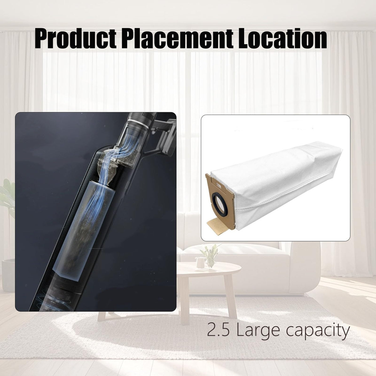 Dust Bag Replacement For Dreame Z10 Z20 Auto-Seal Robot Vacuum Station