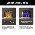 Electric Auto Makeup Brush Dryer and Storage Organizer, Timed Auto Cleaner