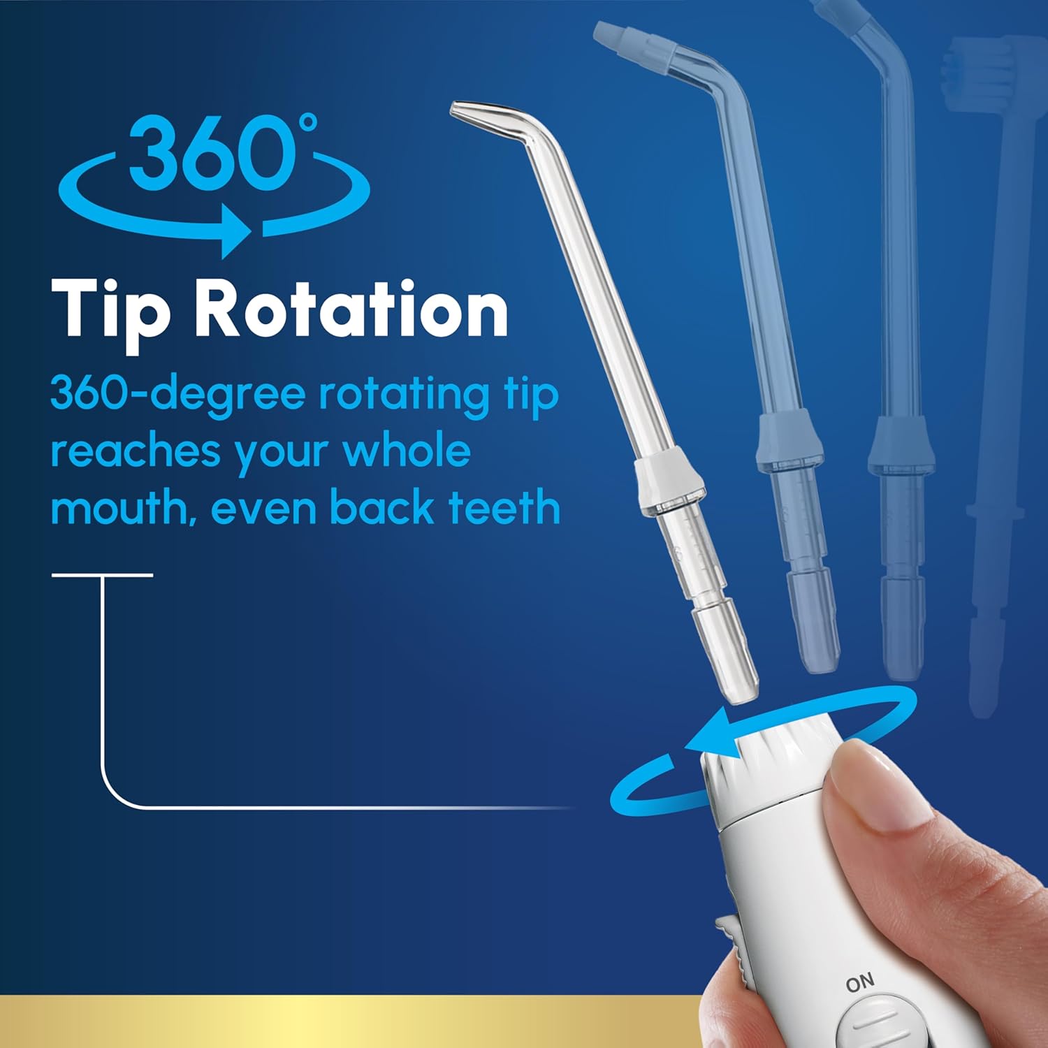 Aquarius Water Flosser For Teeth Cleaning, Gums, Braces, Dental Care, Electric Power With 10 Settings, 7 Tips For