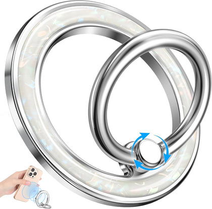 Magnetic Phone Ring Holder with MagSafe - Magnetic Phone Grip MagSafe Ring Holder Magnet Removable Cell Phone Stand