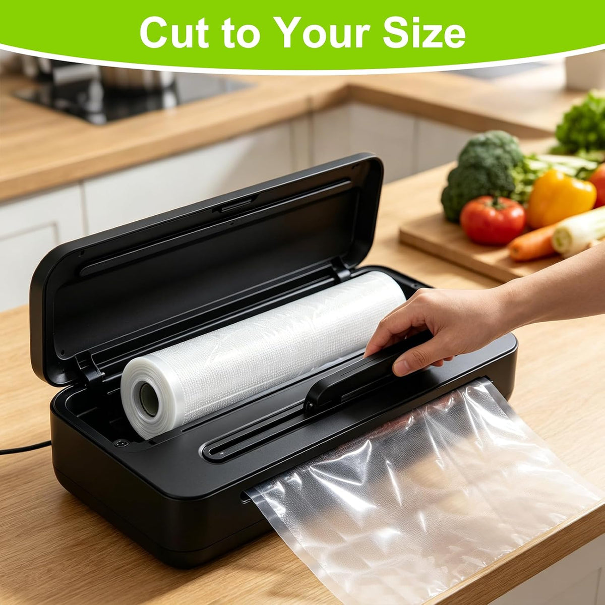 2 Rolls 11" x 50' Vacuum Sealer Bags for Food Storage