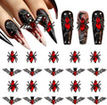 Halloween 3D Bat Spider Nail Art Charms Rhinestones 20 Pcs