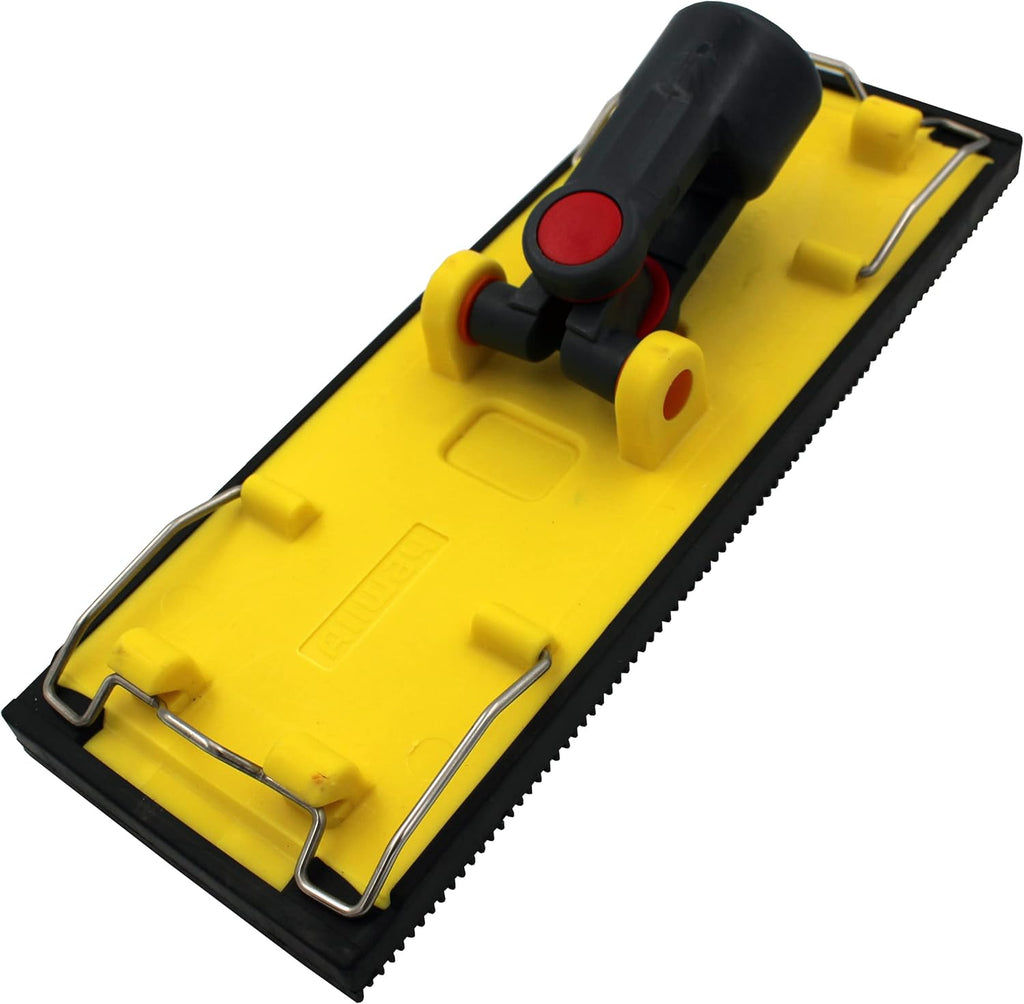 UPS Drywall Pole Sander Head with Stainless Steel Clips | Heavy-Duty, Threaded Pole Socket