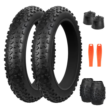Fat Bike Tire 20 inch Off - Road E Bike Tire Fat Tire 20 x 4.0 inch Heavy Duty High Traction Foldable Replacement All