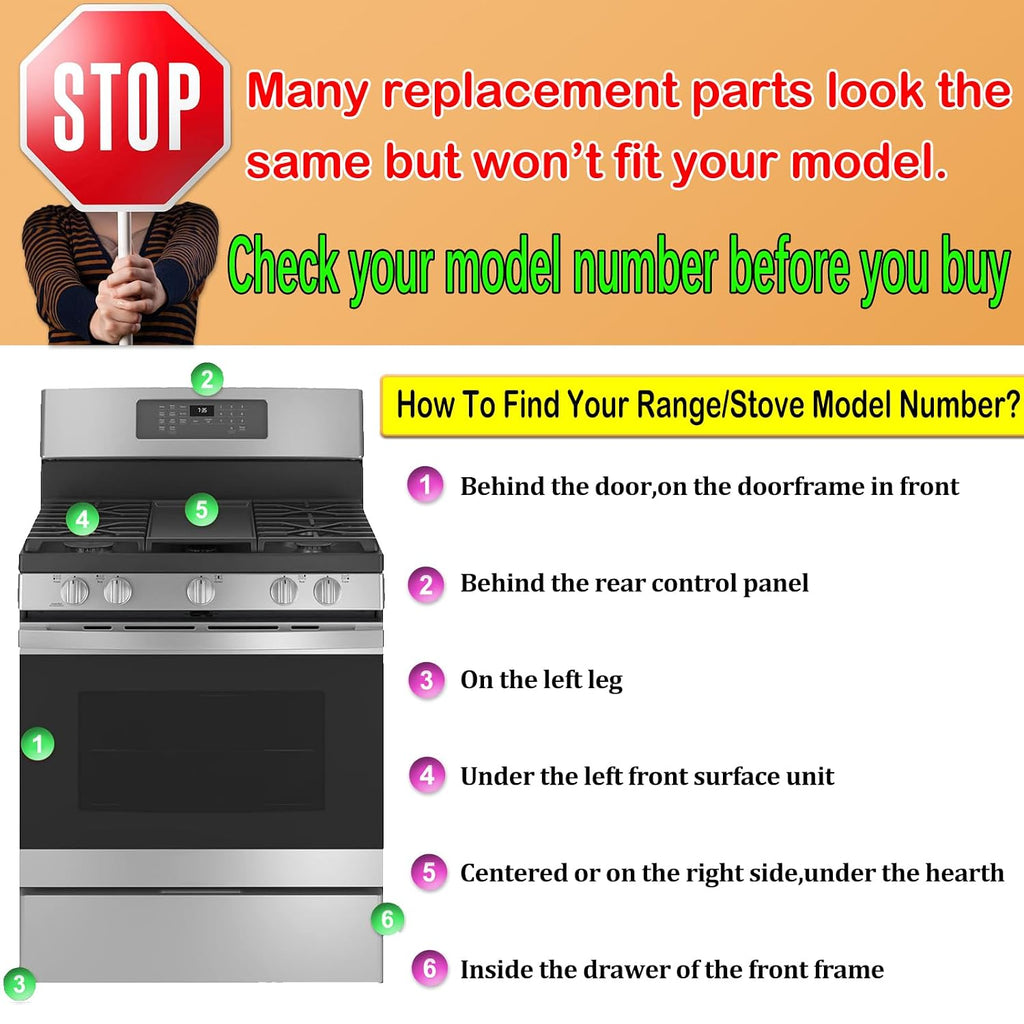 Stainless Steel WB03X24818 for GE Stove Knobs Replacements,Compatible with GE Gas Ranges top knobs,Compatible