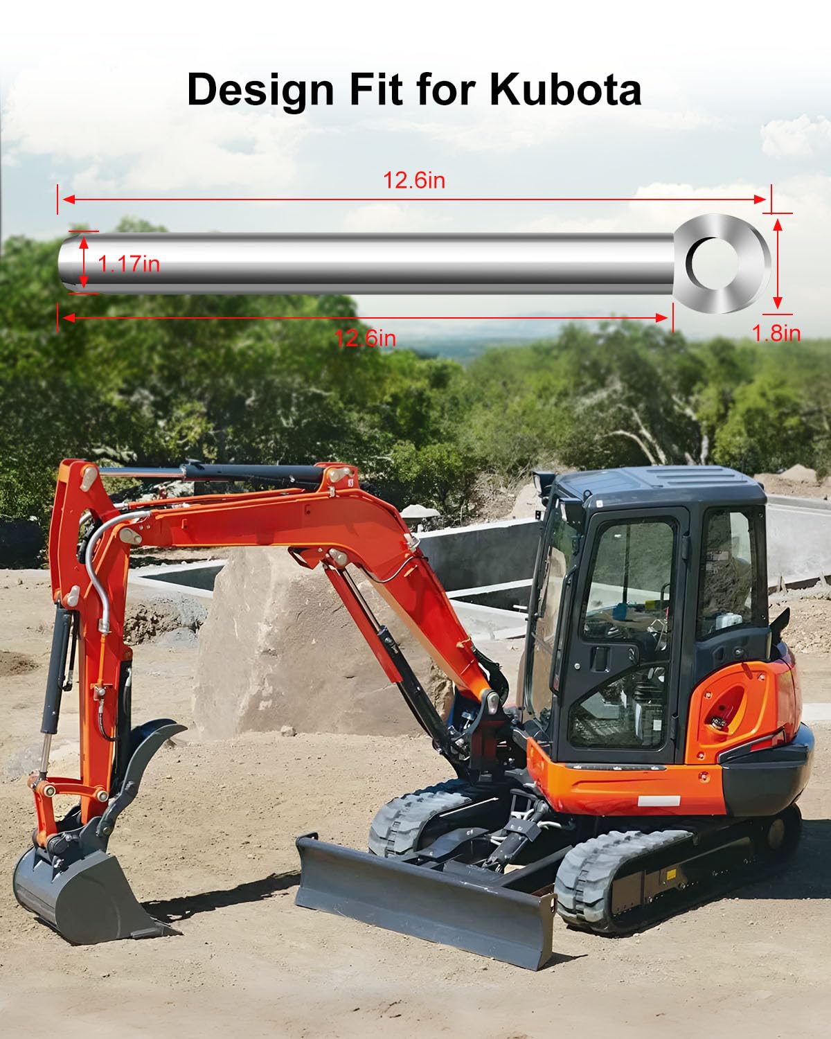 K7870 Quick Attach Bucket Locking Pin Fit for Kubota, Replace 70000-00220
