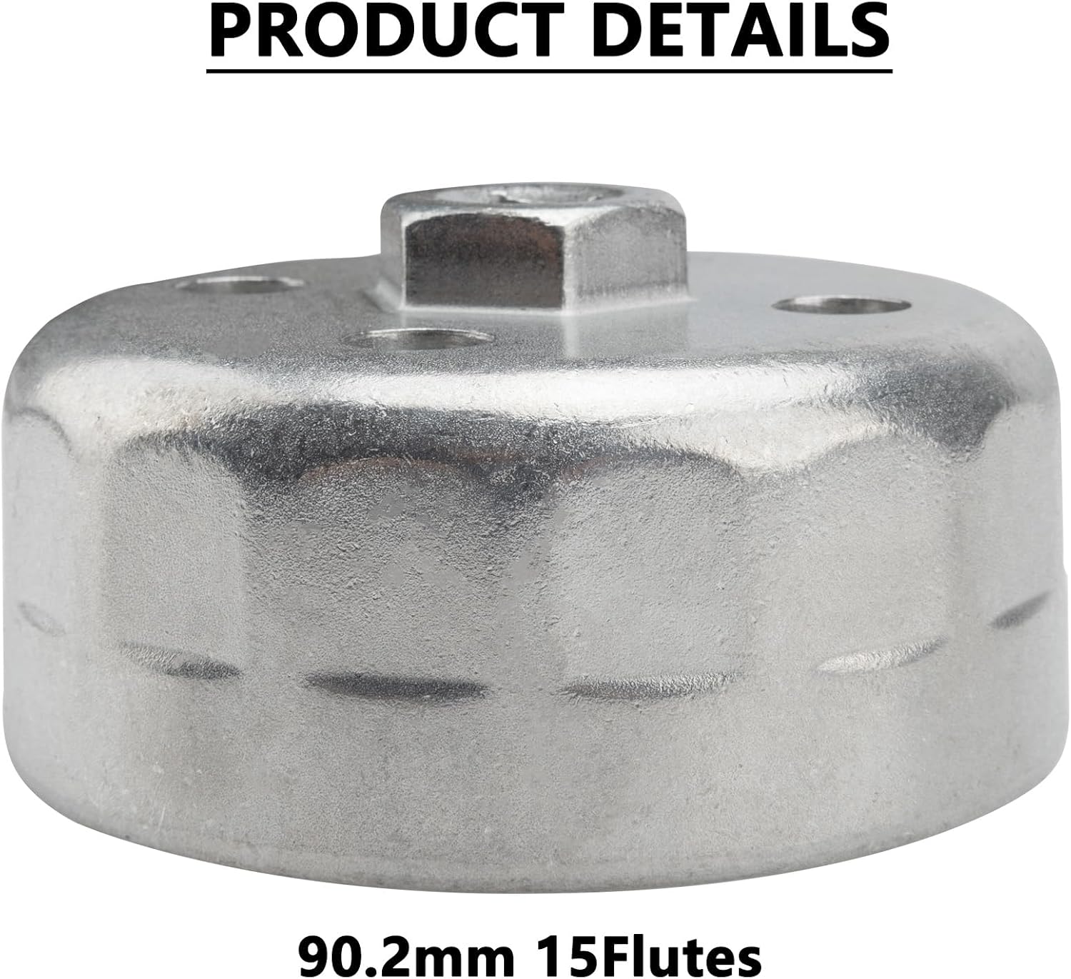 Heavy Duty 90.2mm 15Flutes Oil Filter Wrench Compatible with Land Rover and Jaguar - Fits 3.0L & 5.0L Gas Engines
