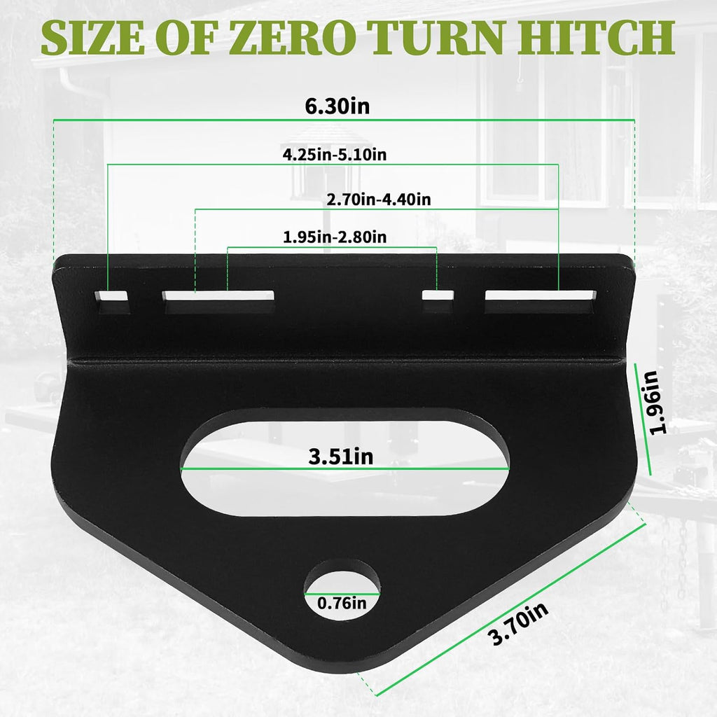 Zero Turn Lawn Mower Trailer Hitch, Trailer Hitch Fit for Craftsman, John Deere, Cub Cadet, Exmark, Toro etc Lawn