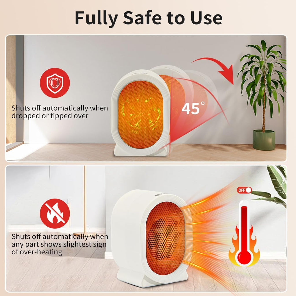 Portable Space Heater for Indoor Use, 400W Small Desk Heater for Office | mini heater,small space heater,portable