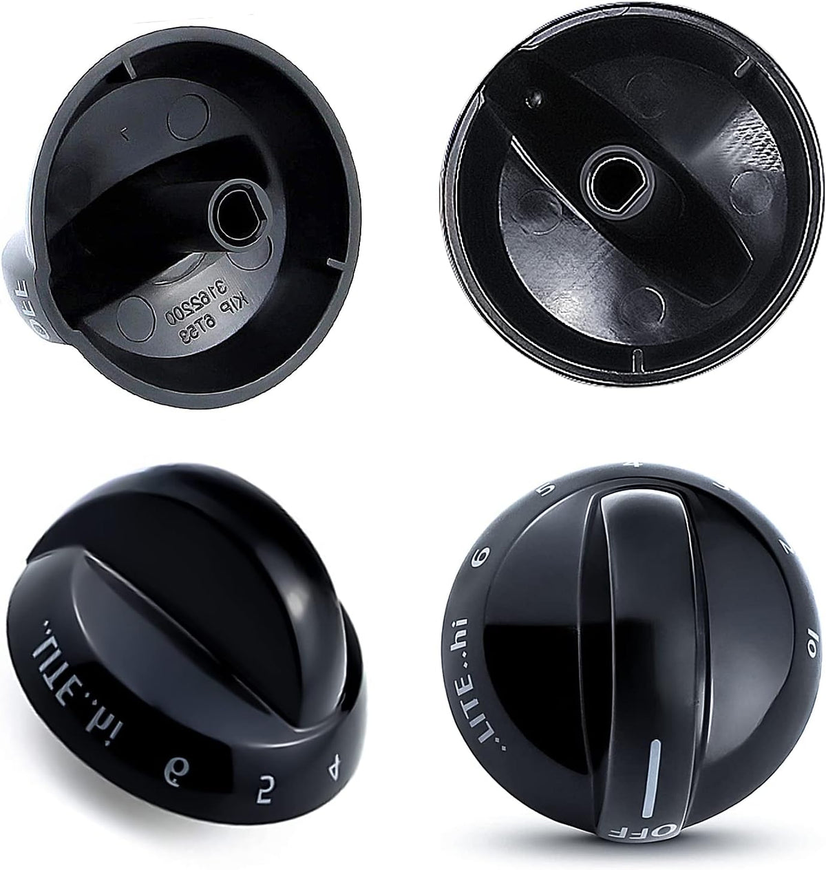 316220009 Range Burner Knob for Frigidaire AP4322122 PS1991531(4 Pack)