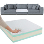 Memory Foam Couch Cushion Replacement, High Density Upholstery Foam Wrapped with Memory Foam & Polyester Batting