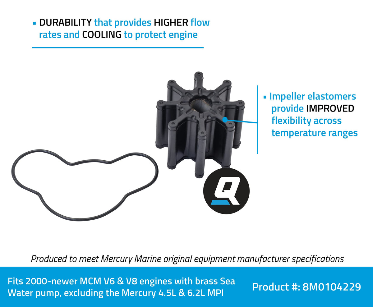 Quicksilver 8M0104229 Water Pump Repair Kit