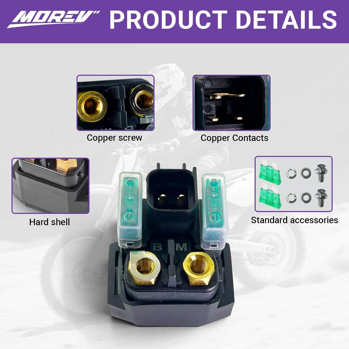 MOREV Starter Solenoid Relay Compatible with Yamaha Raptor 700 YFM700